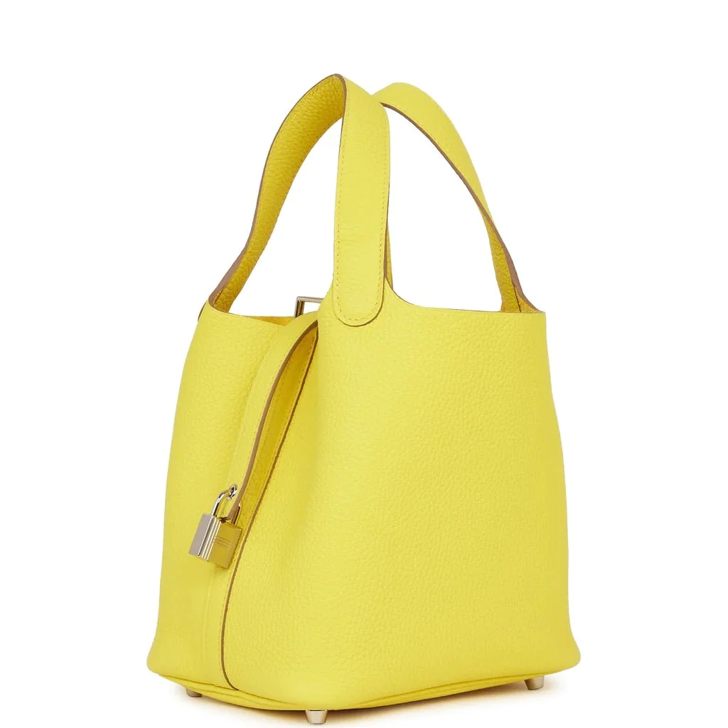 Hermès Picotin Lock 18 Lime Clemence Palladium Hardware